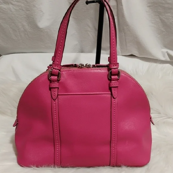 SALE! Authentic Coach Peyton Saffiano Cora Leather Domes Satchel W Strap - Picture 4 of 14